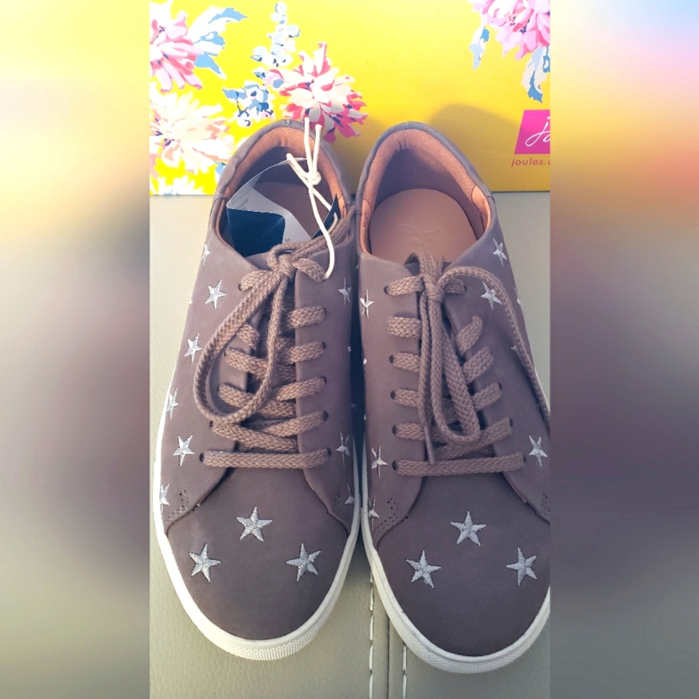 Joules Leather Stars Low Top Sneakers